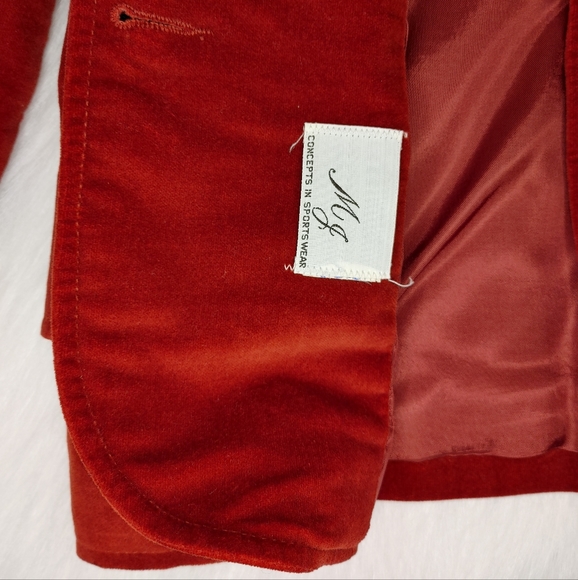 Vintage MJ Concepts in Sportswear 70's Burgundy Blazer - Picture 8 of 12